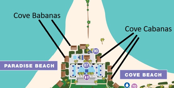 Atlantis Cove Cabana Map